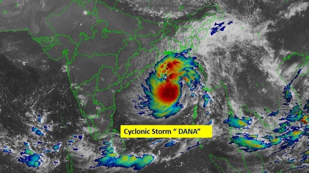 Cyclone DANA path