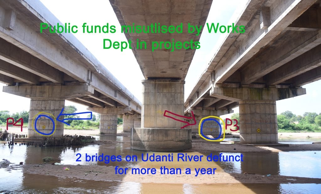 Udanti bridge cracks